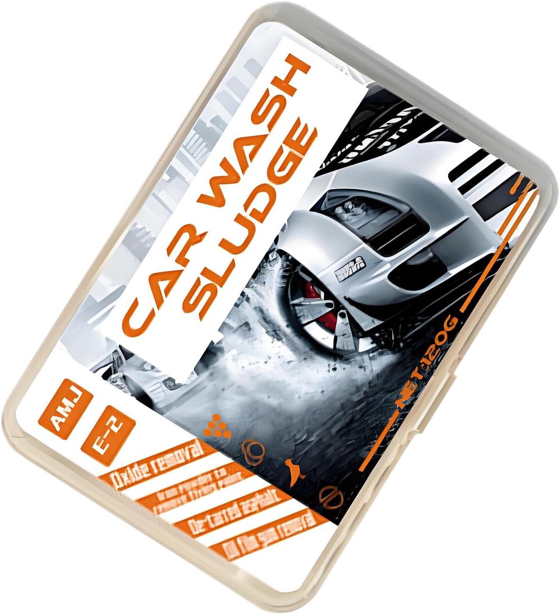 Krasverwijderaar Auto - Poetsklei Herbruikbaar - Voertuigonderhoud - Veilig Krasbestendig - 5 x 10 x 8 cm - Oranje