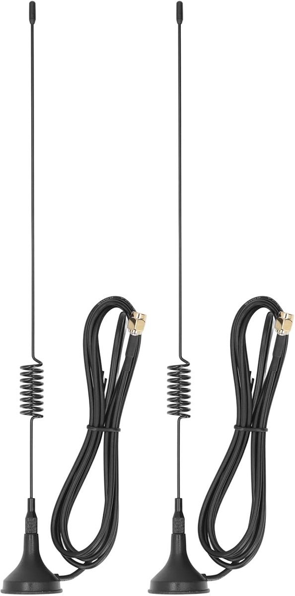 Draadloze Modules Antenne - Signaal Versterker - Signaal Overdracht - 9dBi Versterking - 2 Stuks - Zwart