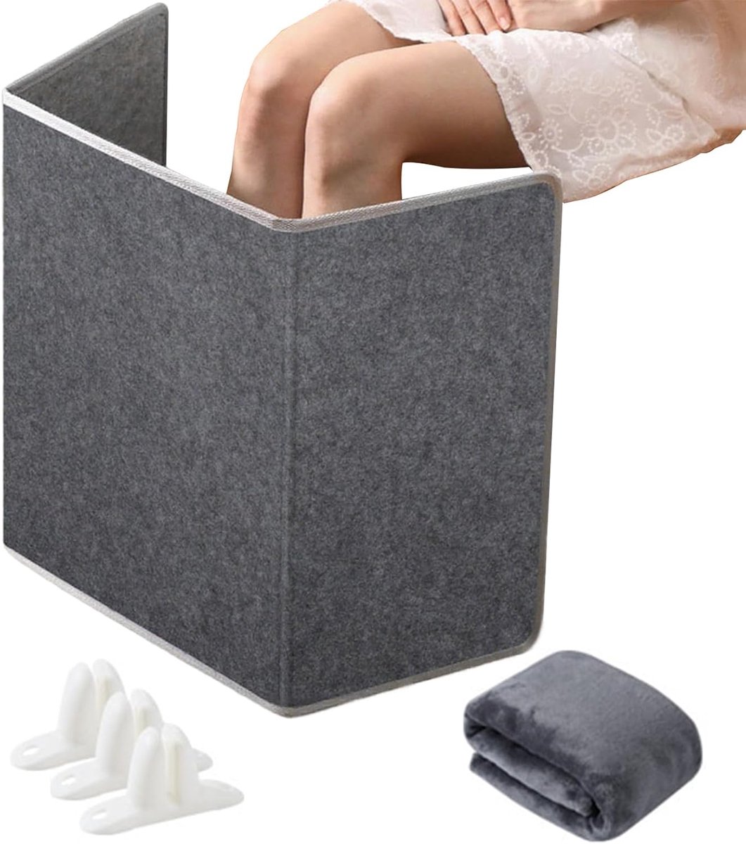 Onder Bureauverwarmer - Voetenwarmer Elektrisch - Thuiswerken Comfort - Automatische Uitschakeling - 955x52cm - Zwart