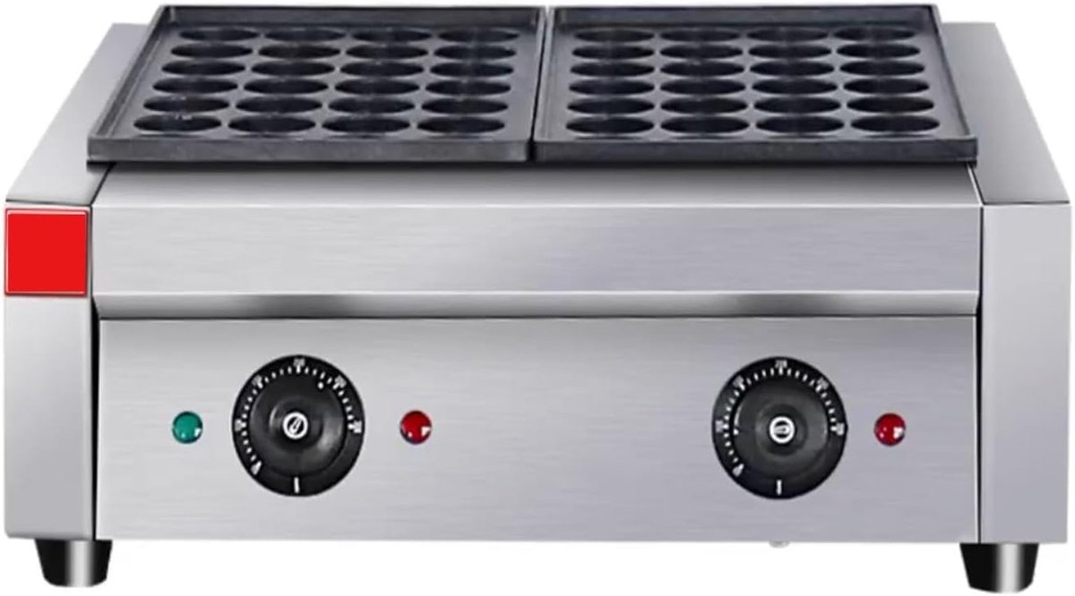 Mini Pannenkoekenmaker - Wafelijzer Crêpemaker - Snelle Snacks Maken - Instelbare Temperatuur - 2000 Watt - Zilver