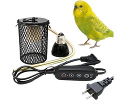 Reptielenlamp Beschermkap - Warmtelamp Kap - Veilig Terrarium - Uniforme Warmte - 11x7x7 cm - Zwart