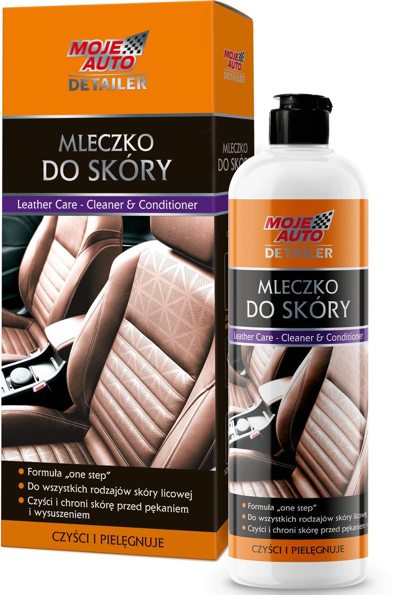 Moje Auto Detailer Serie - Mleczko voor Leer - 500ml - Met Avocado-olie - UV-bescherming