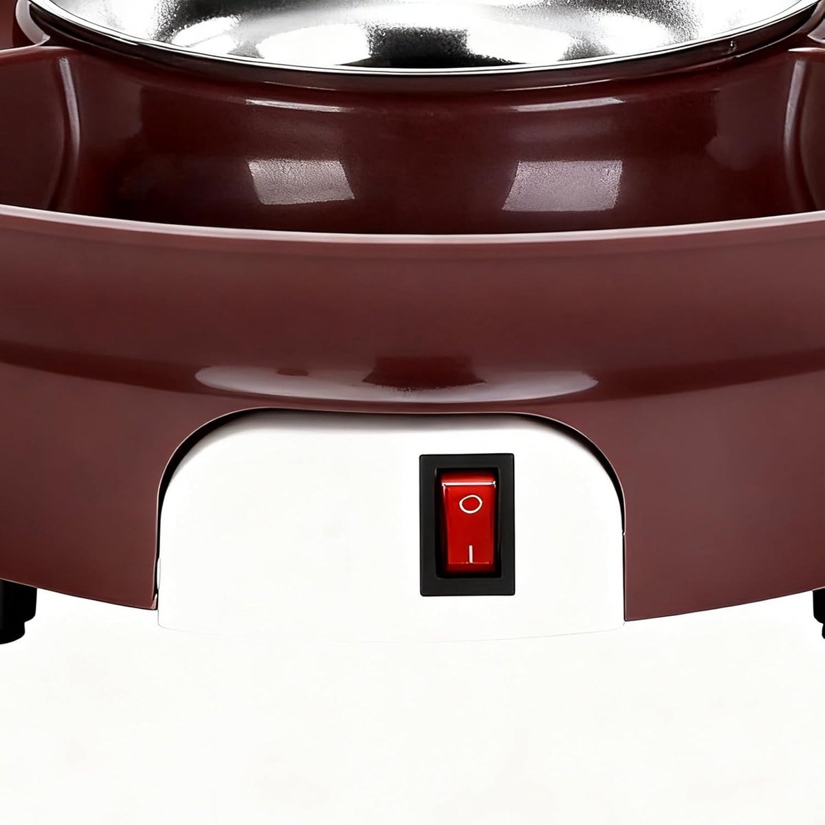 Chocolade Fondue - Hotpot Electrisch - Kaasfondue - Automatische Temperatuurregeling - Oververhittingsbeveiliging - Anti-verbrandingsfunctie - Bruin – foto 2
