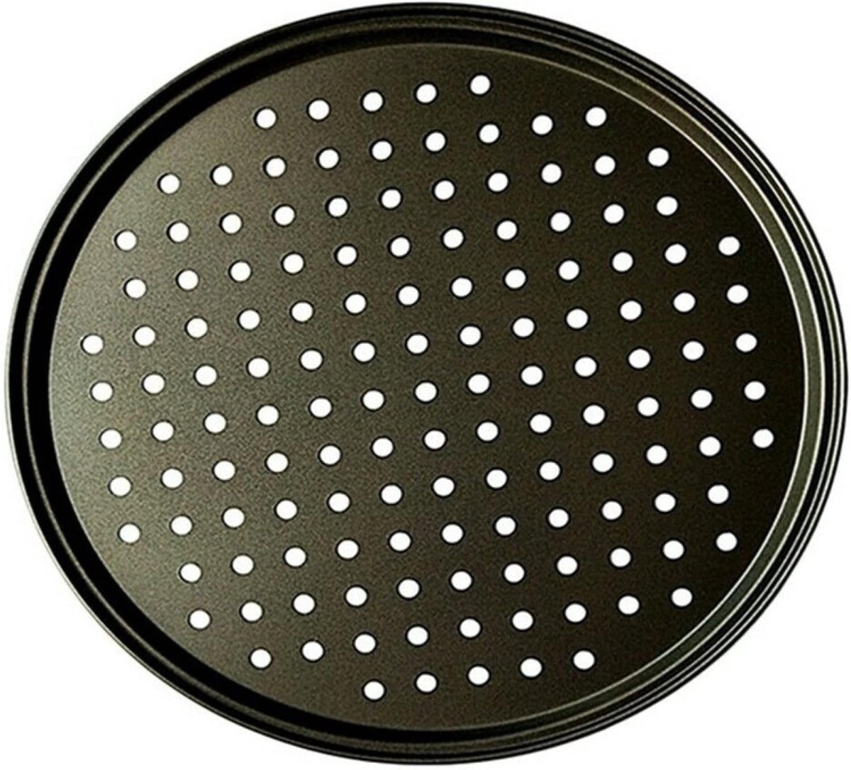 Bakplaat - Pizzapan - Pizza Bakken - Anti-aanbaklaag - 28 cm - Zwart