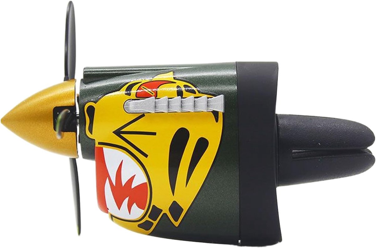 Auto Luchtverfrisser - Geurclip Ventilatie - Frisse Autoritten - Uniek Vliegtuigontwerp - 8.6 x 6.2 cm - Zwart