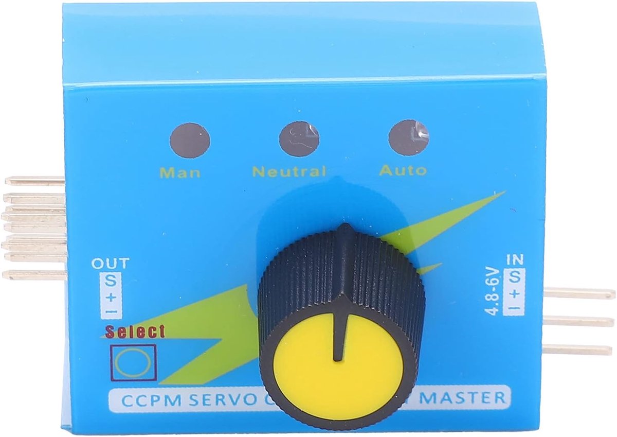 Servotester - Snelheidsregelaar Tester - RC Modellen Testen - Handmatige Automatische Aanpassing - 12 x 7 x 3 cm - Zwart