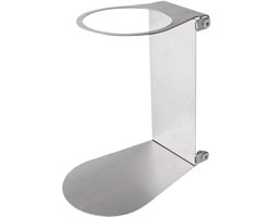 Opvouwbare Koffiefilterhouder - Draagbare Koffie Standaard - Koffie Zetten - Roestvrij Staal - 12.5 x 13.5 cm - Zilver