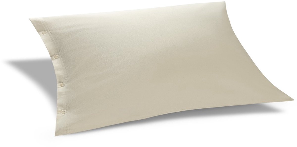 Yumeko kussensloop flanel natuurlijk 65x65 - Biologisch & ecologisch - 1 stuk