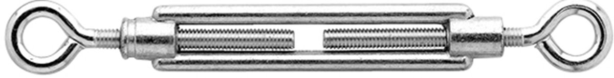 m8 x 110 draadspanner oog - oog verzinkt gebogen oog - spanner - spanschroef - windverbandspanner - constructiespanner.