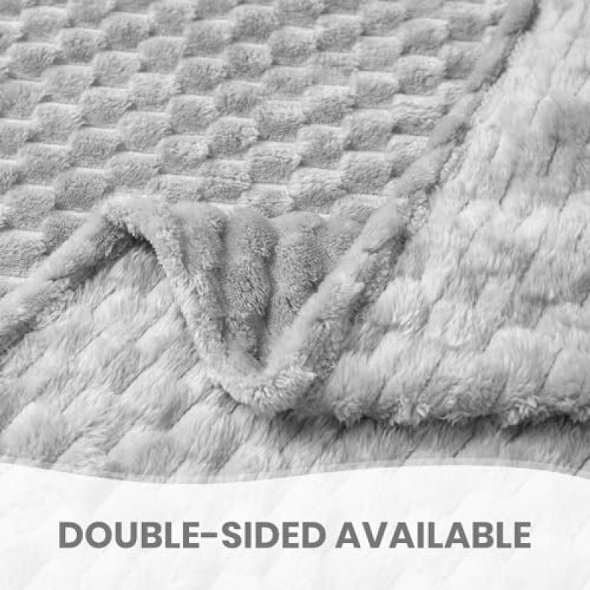 Osamix Knuffeldeken Pluizig Microvezel - 150x200 cm - Warme Fleece Deken - Sprei voor Bank en Bed - Grijs