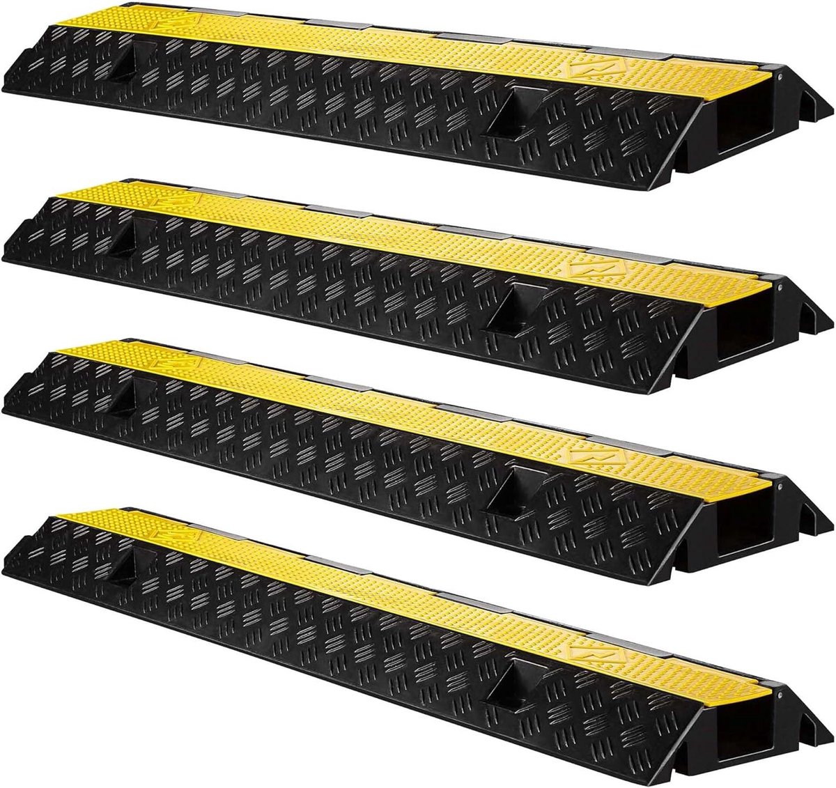 Kabelbrug Set - Kabelbeschermer - Veilig Verkeer - Hoge Draagkracht - 98x26x6.5 cm - Zwart