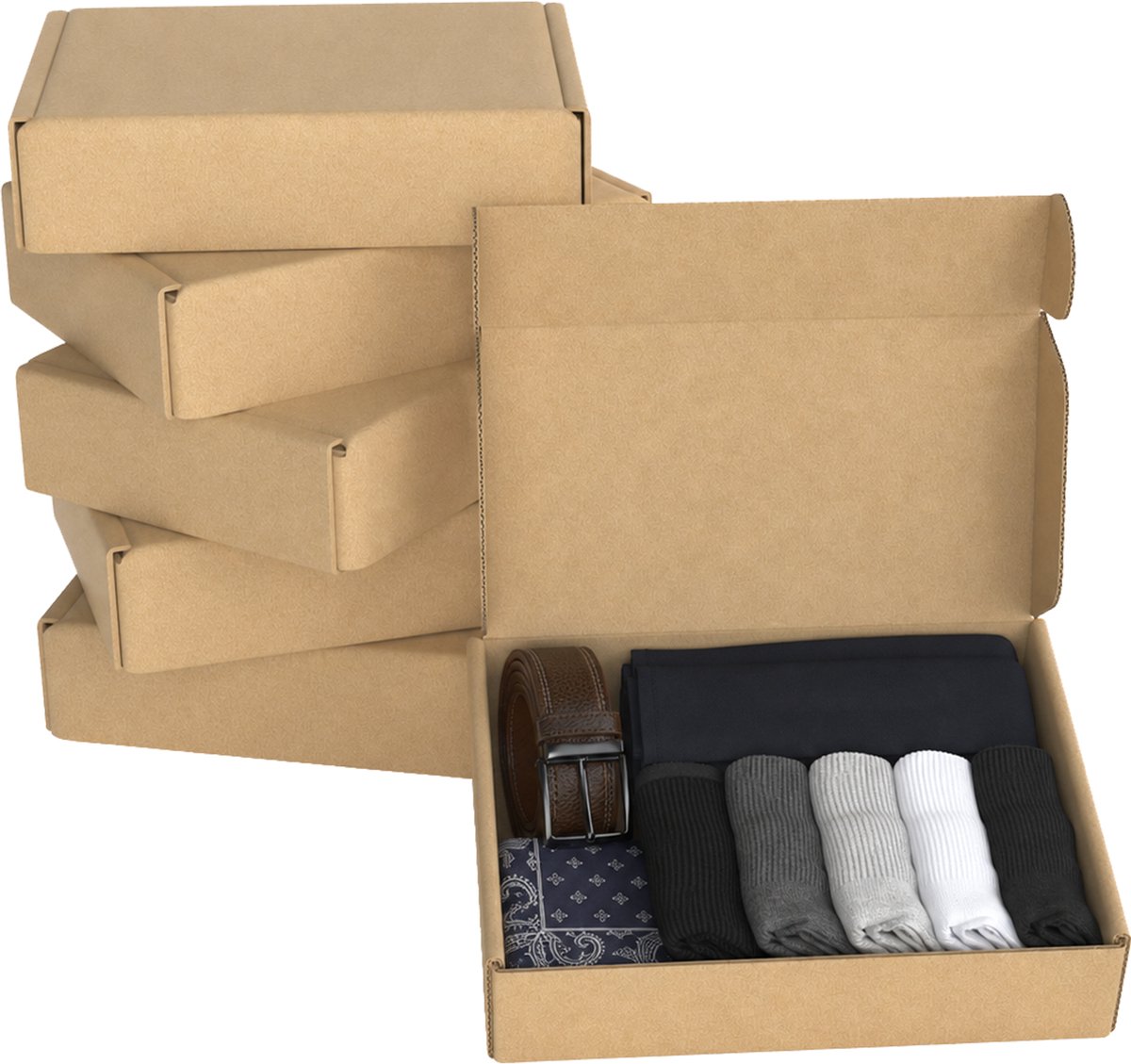 Froadp Verpakking van 800 verpakkingsdozen, opvouwbare kartonnen dozen en transportdozen, eenvoudig op te vouwen, stevige constructie, geschikt voor transport, verhuizingen, opslag en cadeauverpakkingen. Grote brieven - bruin - 20 x 15 x 5 cm