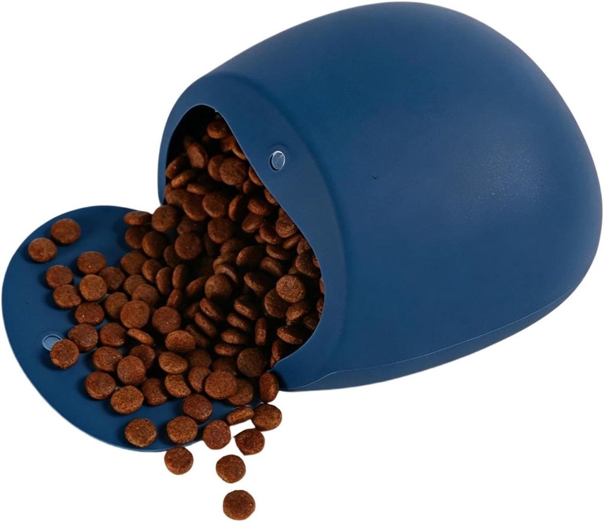 Hondensnacktas - Trainingspouch Hond - Hondentraining - Duurzaam Siliconen - 12.6 x 11.5 x 7 cm - Donkerblauw