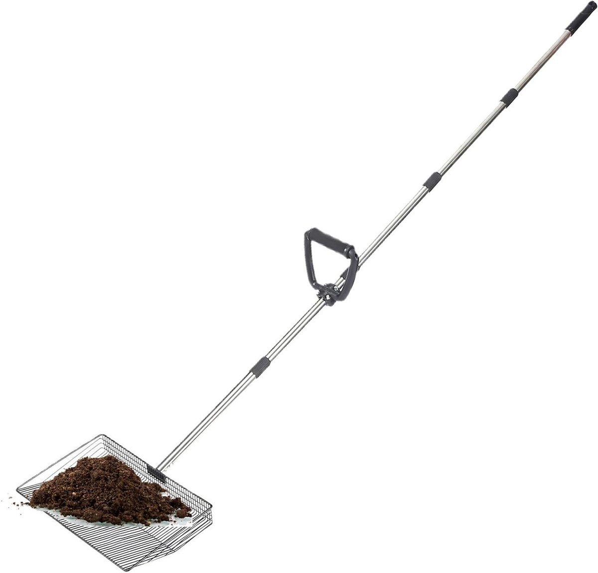 Kippenpoepschep - Schep voor mest - Buiten schoonmaken - Versterkte metalen constructie - 173 cm - Uniek