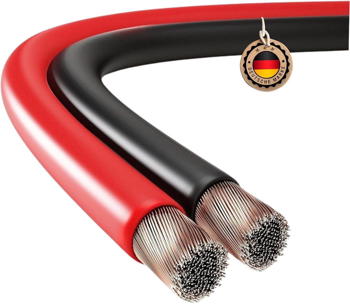 SnelShoppen - Speakerkabel 10 m CCA 2x0.75 mm² Rood/Zwart - Duurzaam voor Thuisbioscoop, Audio Systemen, Auto Hi-Fi en Evenementen