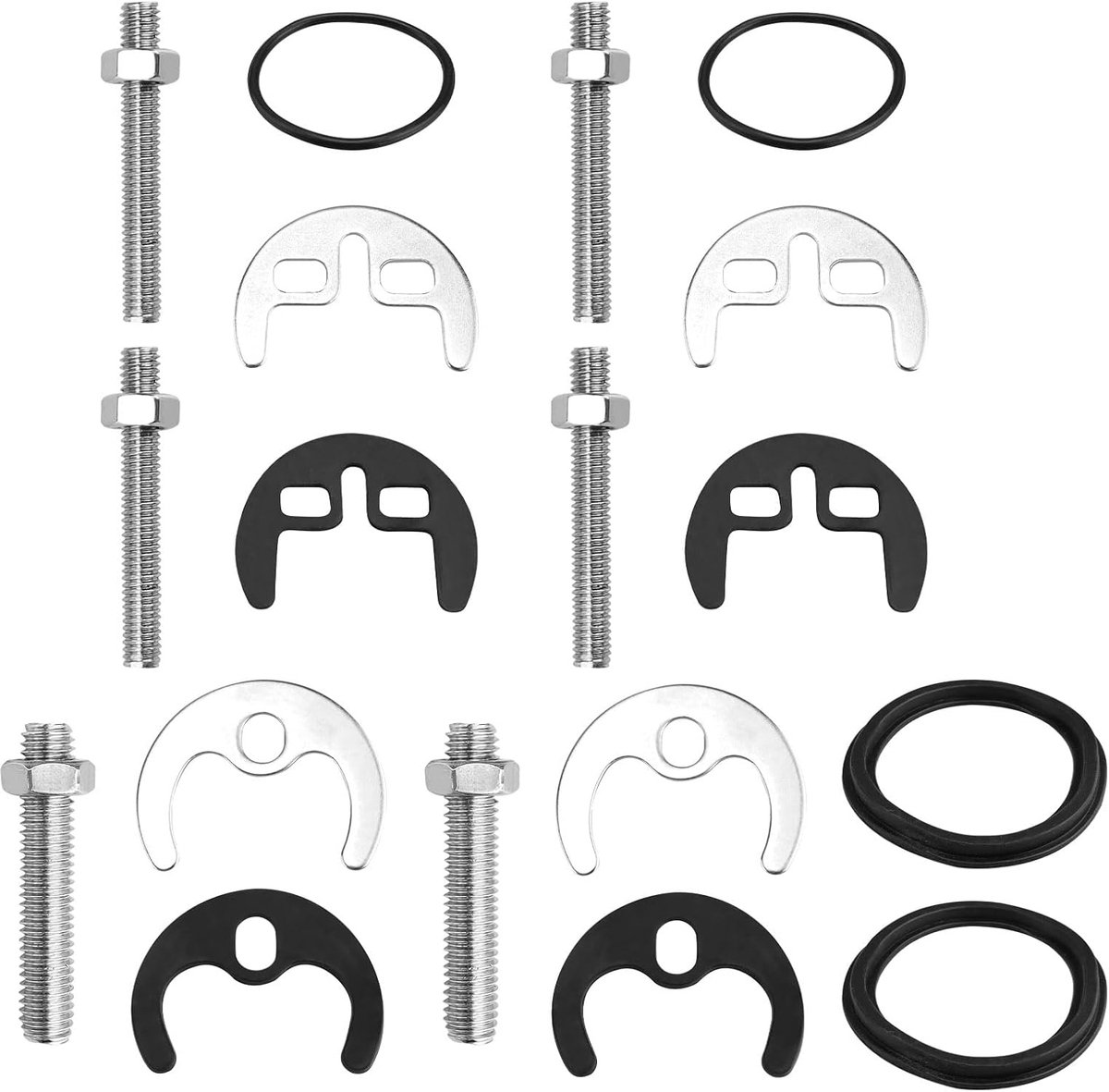 4 stuks bevestigingsarmatuur, MYLERCT kraanbevestiging, 1-gats montageset, afdichting armatuur wastafel, geschikt voor keuken, badkamer, waskeuken