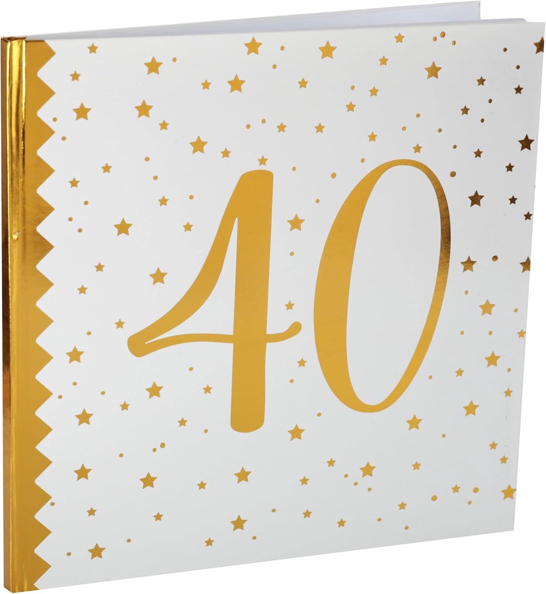 6185-40, gastenboek metallic leeftijd 40 jaar
