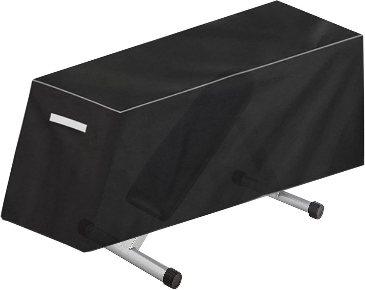 Halterbankhoes - Beschermhoes Trainingsbank - Apparatuur Beschermen - Waterdicht Oxford Stof - 152 x 46 x 54 cm - Zwart