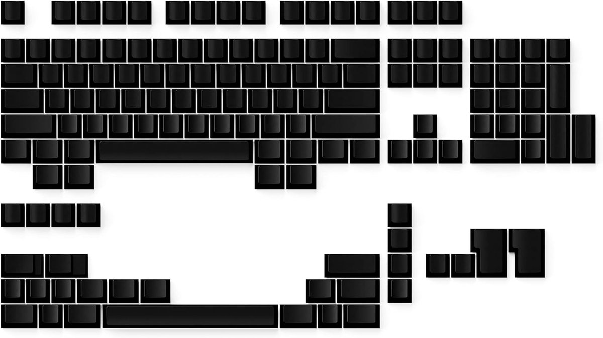 Lege Premium Keycap-set | 1,4 mm Dikke PBT | Cherry-profiel voor Mechanisch Toetsenbord (Zwart, 139 Toetsen)