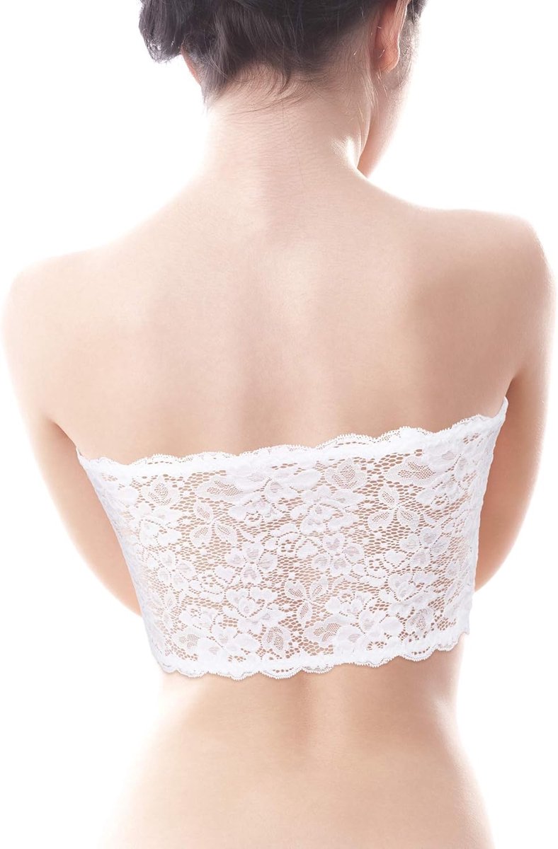 Bloemenkant tube voor dames, bandeau strapless bh’s, naadloos