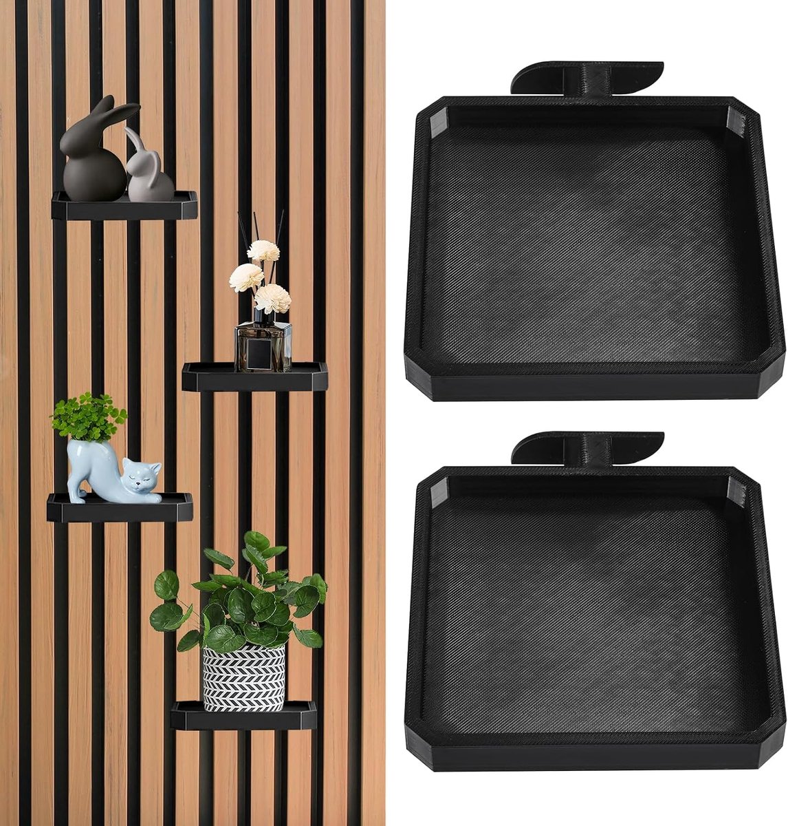 2 Akoestische Panelens Geen Boren, Plantenhouder voor Akoestische