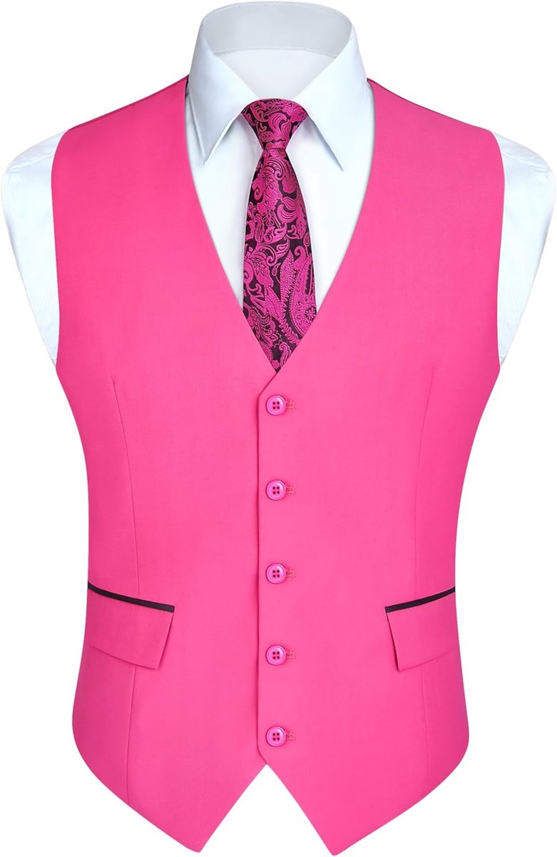 Heren gilet formele effen kleur bruiloft vest klassieke business