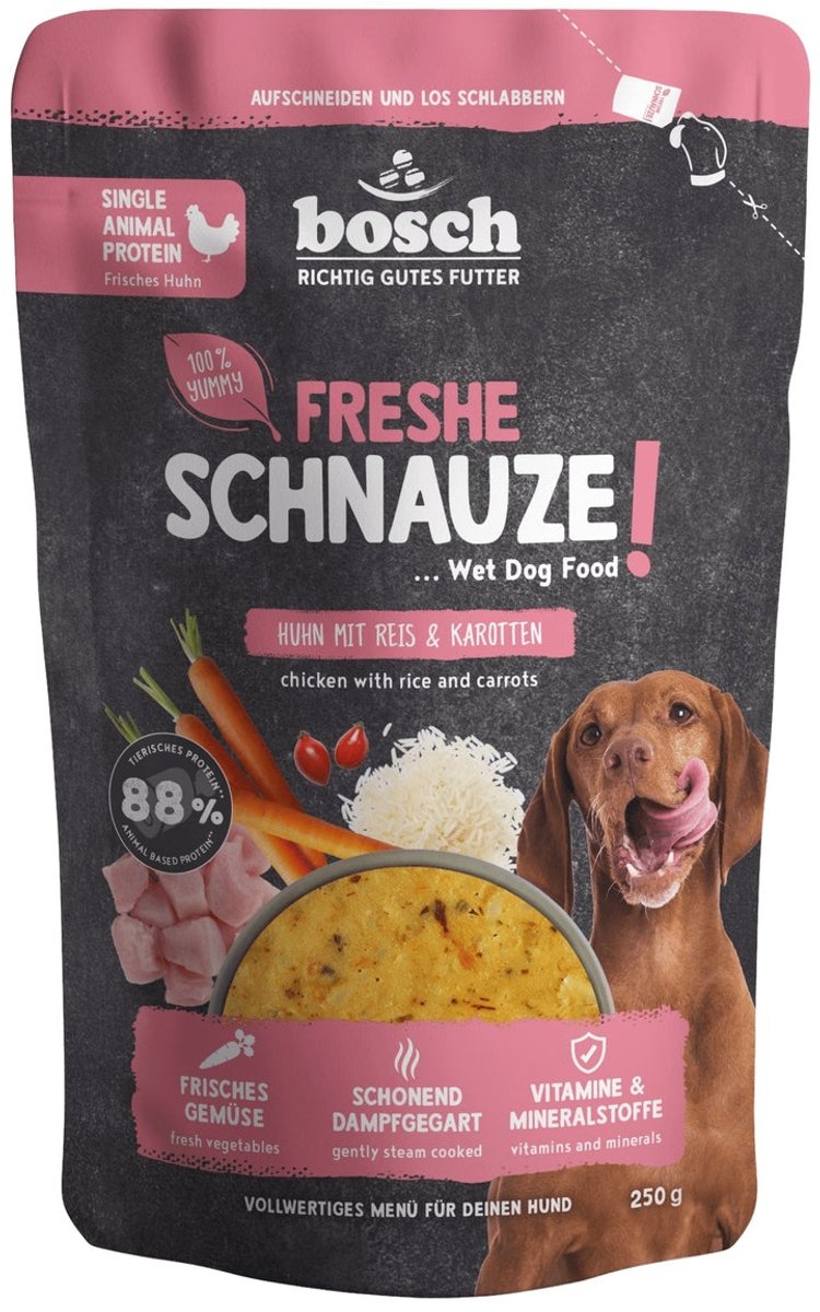 bosch Freshe Schnauze Nassfutter - Huhn mit Reis & Karotten | 250g