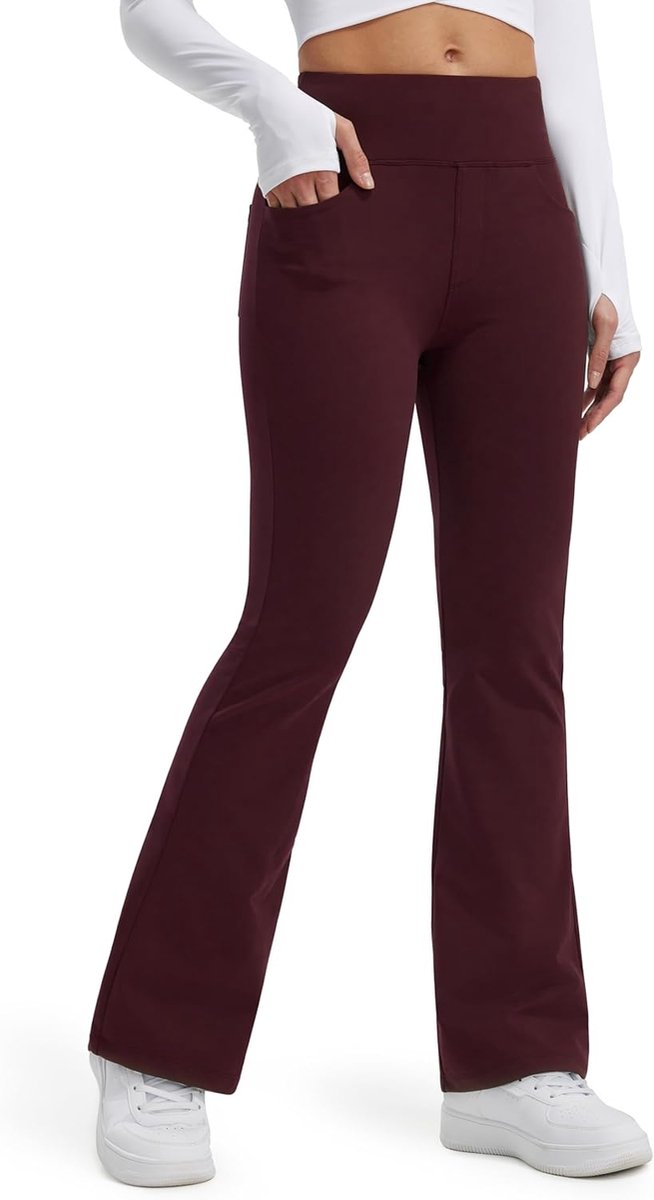 Thermische Flared Legging voor Dames Thermische Broek Wandelbroek