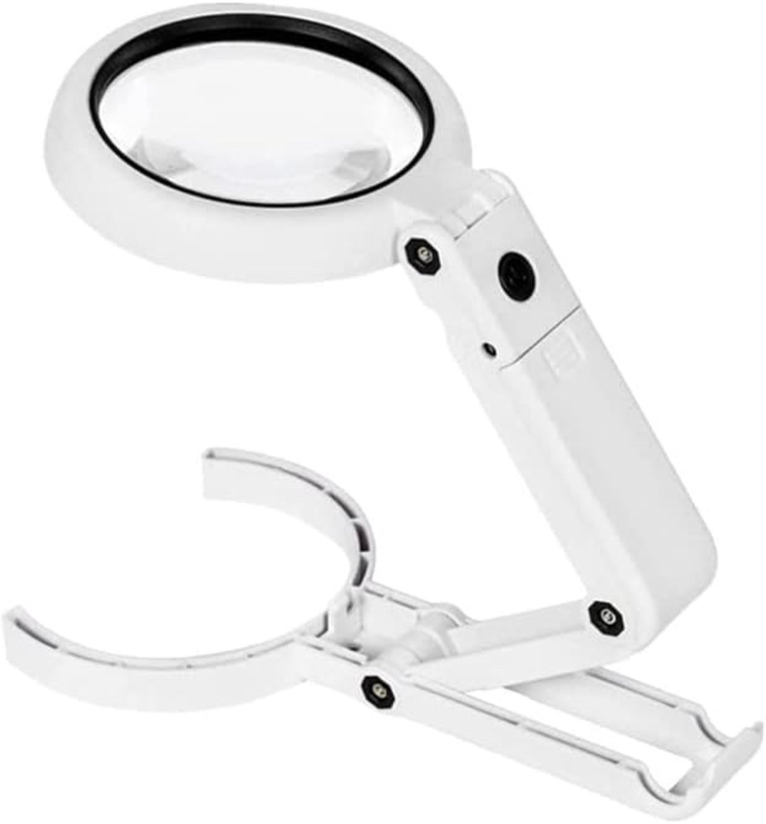 Opvouwbaar tafelvergrootglas met 8 ledlampjes voor inspectie, lassen, reparaties en hobby, diameter 75 mm