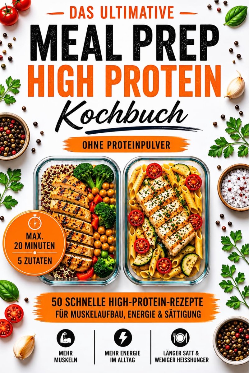 ultimative Meal Prep Protein Kochbuch – Ohne Proteinpulver: 50