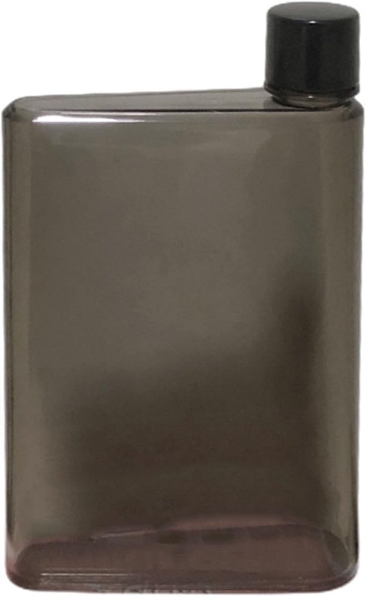 Platte waterfles, slanke waterfles voor handtas, lekvrije slanke