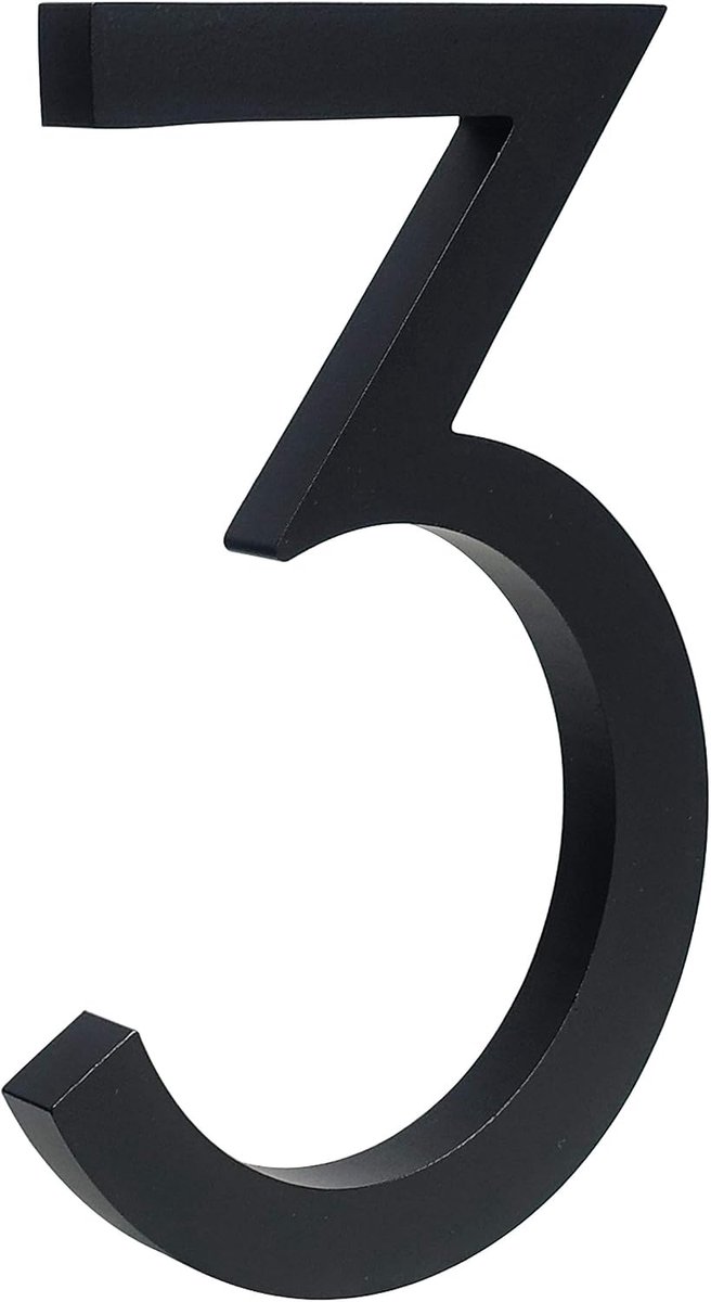 Floating House Number 4 inch Stylish Door Numbers Alphabet Plaque