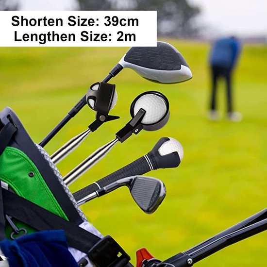 Golfbal-Retriever, roestvrij staal telescopisch golfbal picker voor water, golfbalrugtrekker met golfbal grijper, telescopische balverzamelaar voor golfspelers golfliefhebbers — afbeelding 3