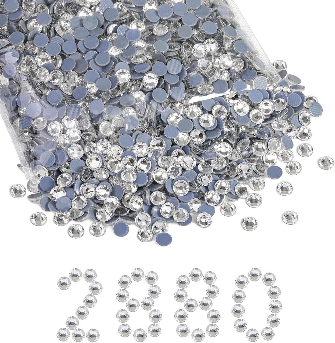 Hotfix Strass-steentjes bulk, 2880 stuks kristal hotfix