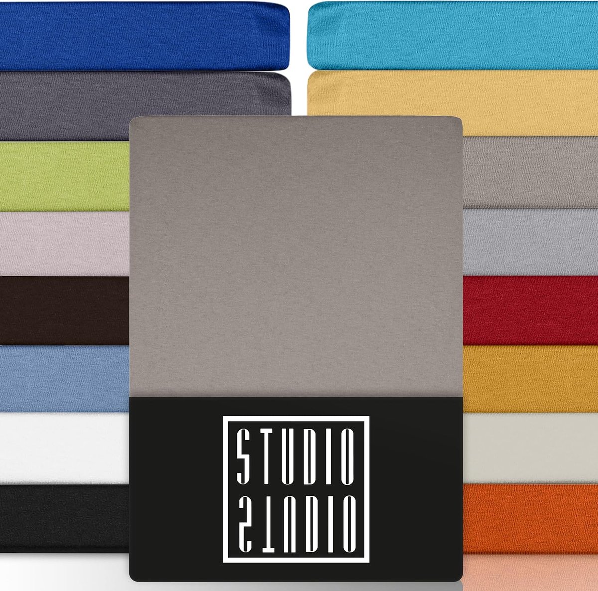 SnelShoppen - Fitted sheet 140x200 cm - 160x200 cm, 100% katoen, Oeko-Tex, elastisch, huidvriendelijk, ademend, taupe, beddengoed voor kinderen en vol