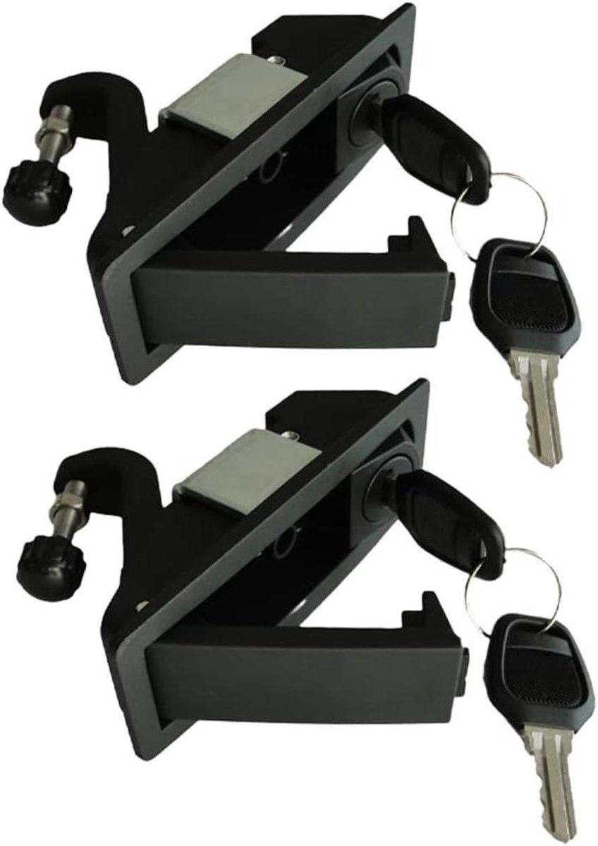 Compressie Deurslot Elektrisch - Kastslot Vergrendeling - Compartimenten Beveiligen - Verhoogd Trekkermechanisme - 1-5 mm Dikte - Zwart