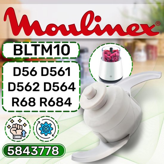 SnelShoppen - Chopper Mes met Code 5843778 voor Moulinex La Moulinette D56 D561 D562 D564 R68 R684 - 105 mm, Hoogwaardig en Duurzaam Keukenaccessoire — afbeelding 5