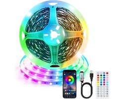 Strip Lights 3 m, Licht Strips met Smart App Control Afstandsbediening, Muziek Sync Kleur Veranderen + Timing Functie voor 45-65 inch TV, USB LED TV Backlights voor Kamer Xmas Decor