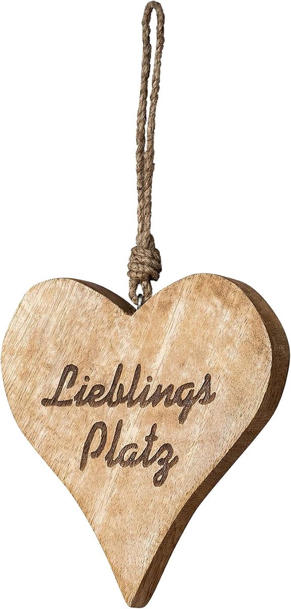 levandeo Hanger lievelingsplaats H15 cm hart mango hout belettering