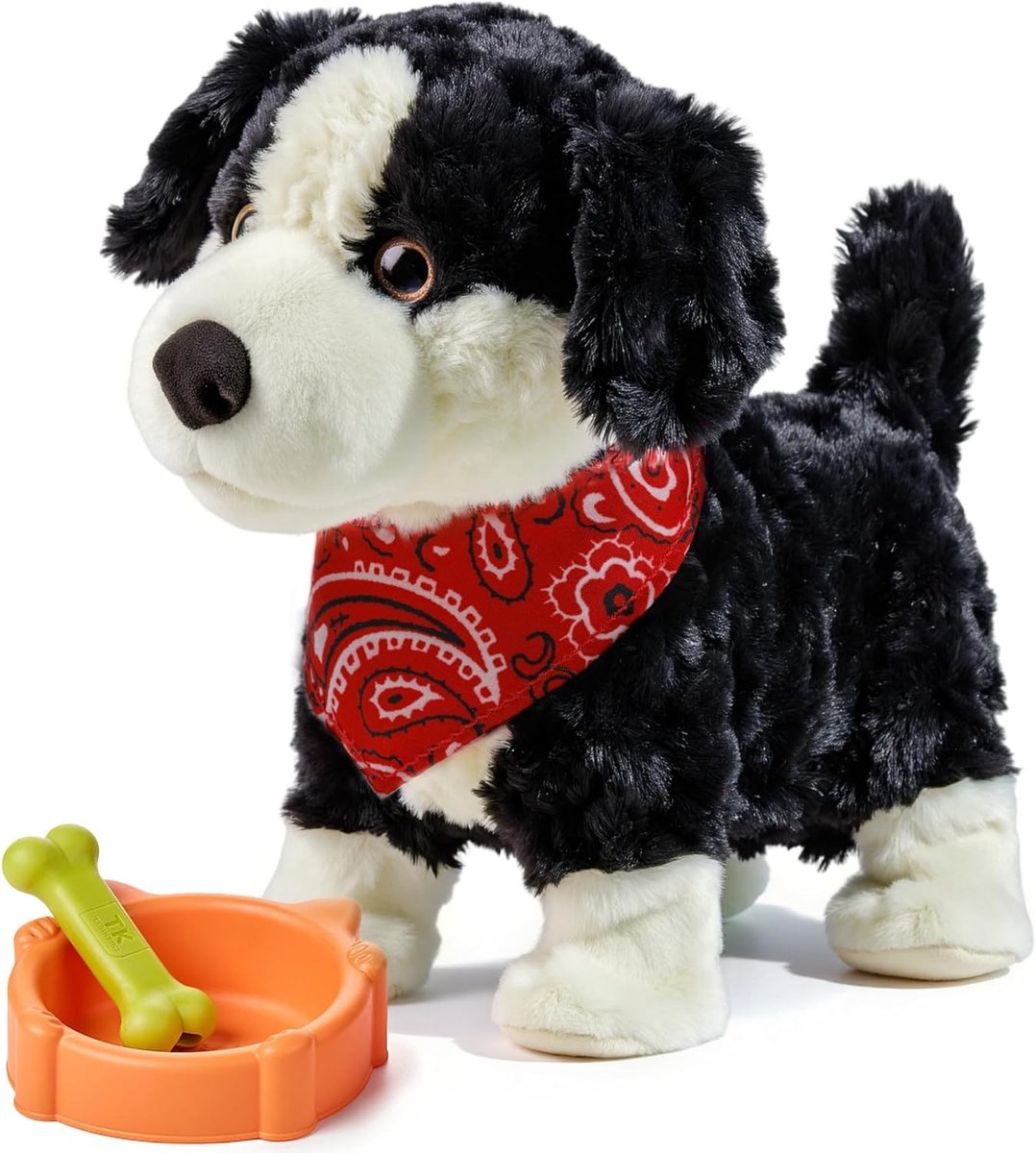 Hond die Loopt en Blaft, Stemgestuurd, Praat, Kwispelende, Interactief Knuffeldier Hond, Elektronische Knuffelhond, Pluche Dier Hond, Cadeau voor Kinderen 3+ Jaar