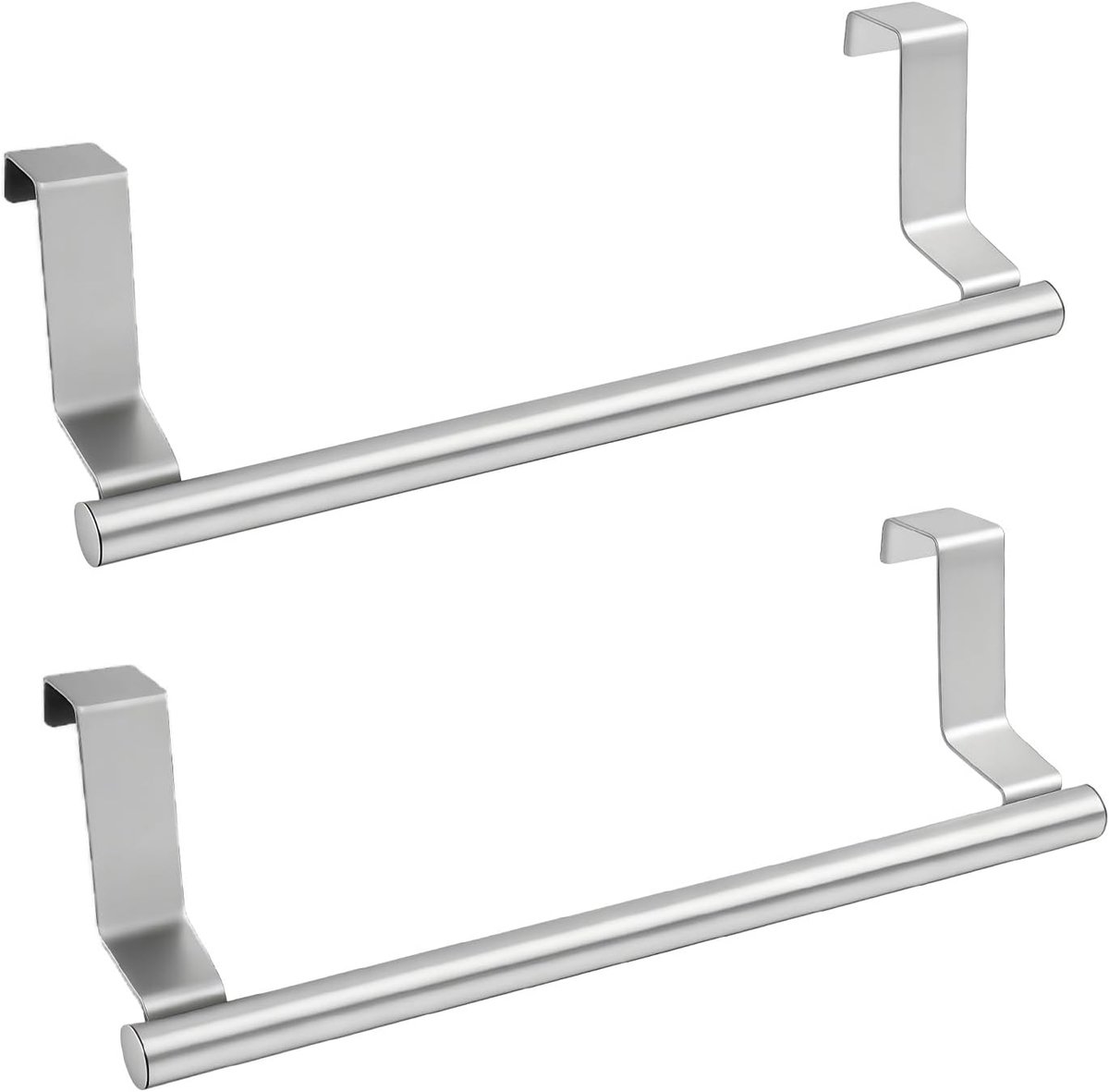 Handdoekhouder 23,6 cm - Zilverkleur - Ruimtebesparend - Ideaal voor keuken en badkamer - SnelShoppen
