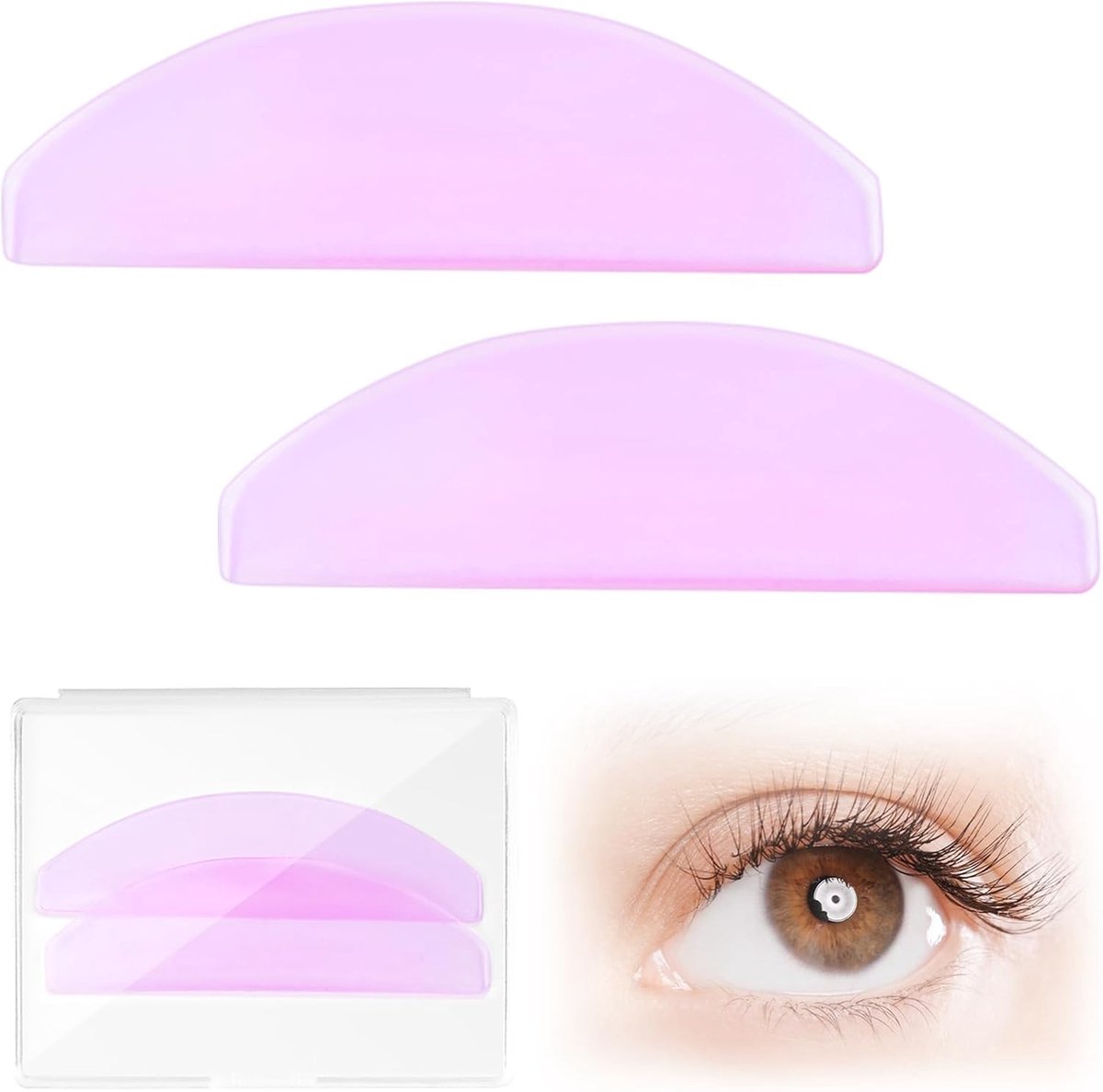 SnelShoppen - 2 Stuks Wimperlifting Pads - Koreaans Wimperlifting Set, Ultradun & Plakkerig, Meervoudig Te Gebruiken als Oogmasker of Wimperliftband v