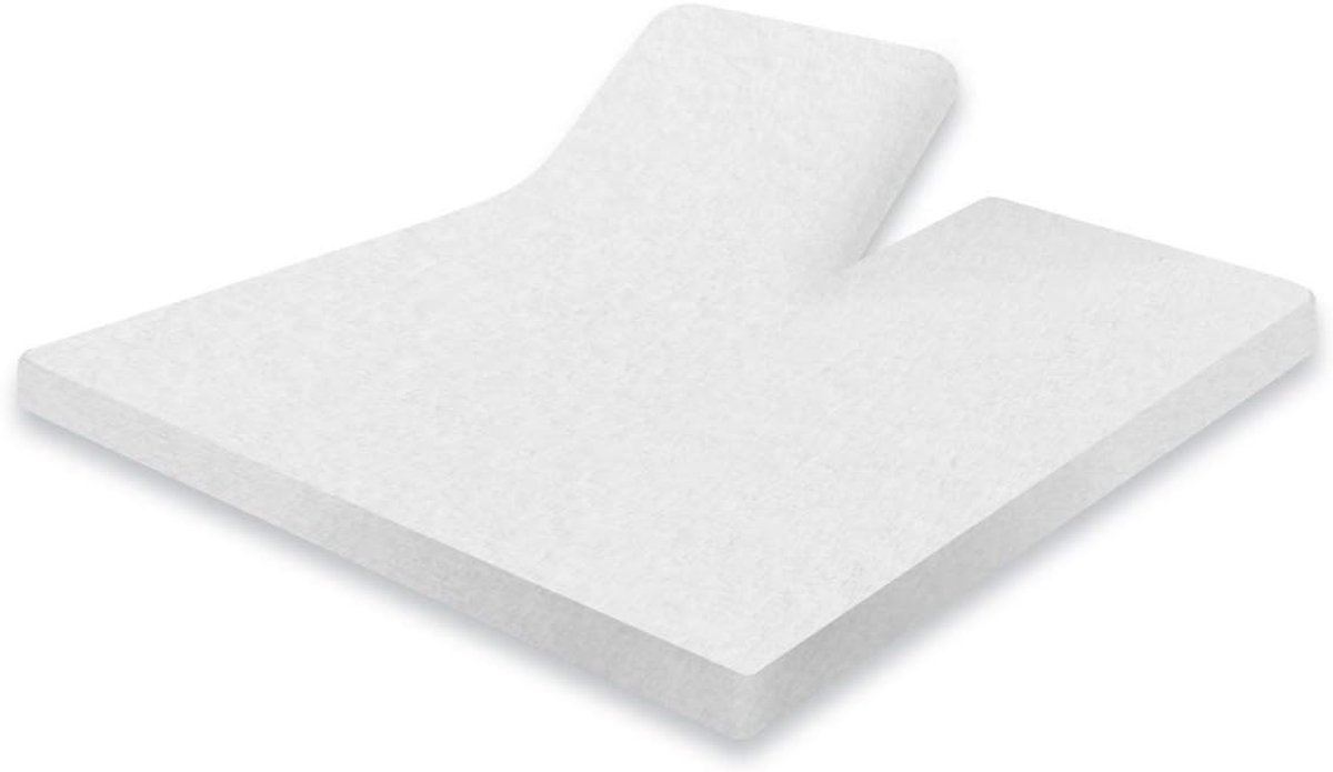 SnelShoppen - Split topper Molton Hoeslaken Katoen 180x210/220cm - Wasbaar, Comfortabel, Hoogwaardige Katoen, Perfect voor Bedden en Matrassen