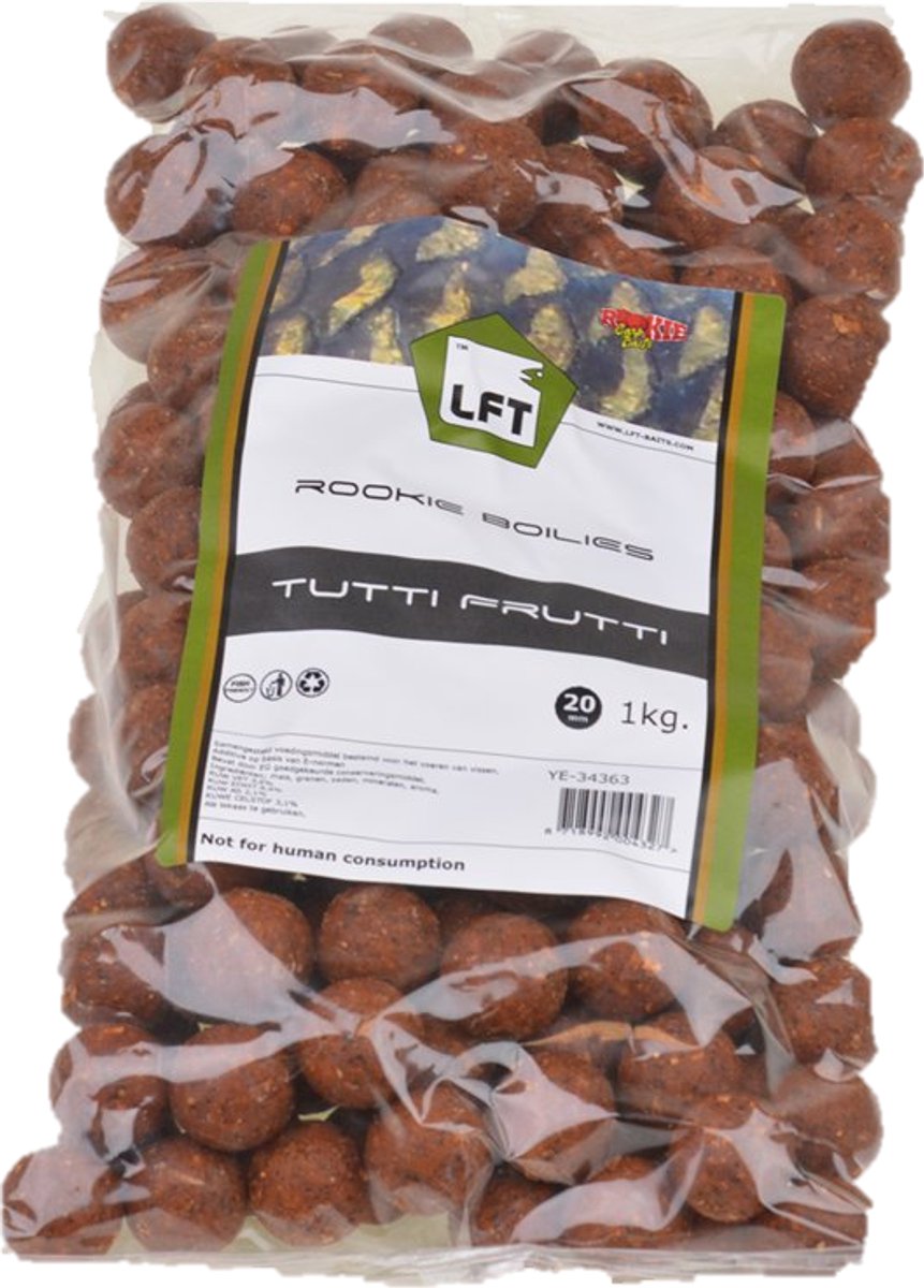 LFT Rookie Carp Boilies 1kg 20mm tutti frutti