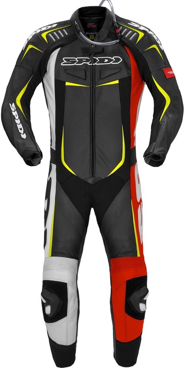 Spidi Track Wind Pro 1-Delig Pak Rood Geel Fluo - Racepak