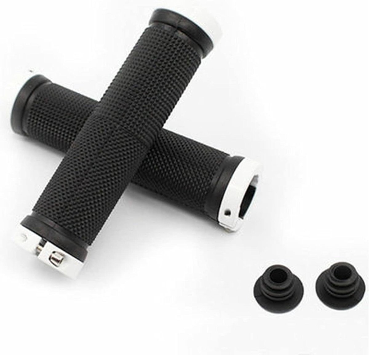 Fiets Handvat Grips - Stuur Grips Paar - Comfortabel Fietsen - Anti-Slip Rubber - 13cm Lang - Wit