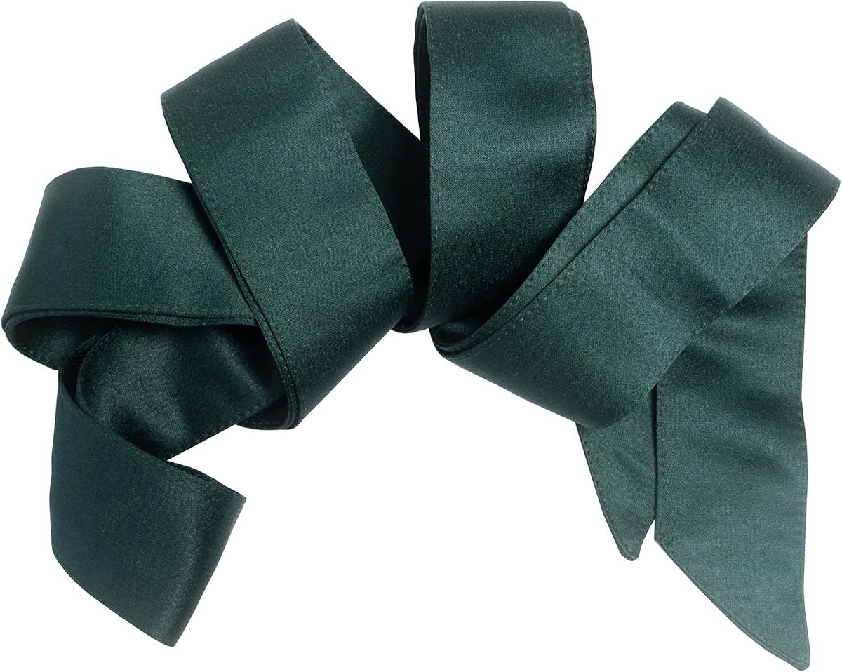Deluxe Damesriem voor dames, satijnen sjerp, tailleband, strik, accessoire voor bruidsmeisjes, bruidsmeisjes, bruiloft, bal, avondgelegenheid, Emerald Groen, S/M