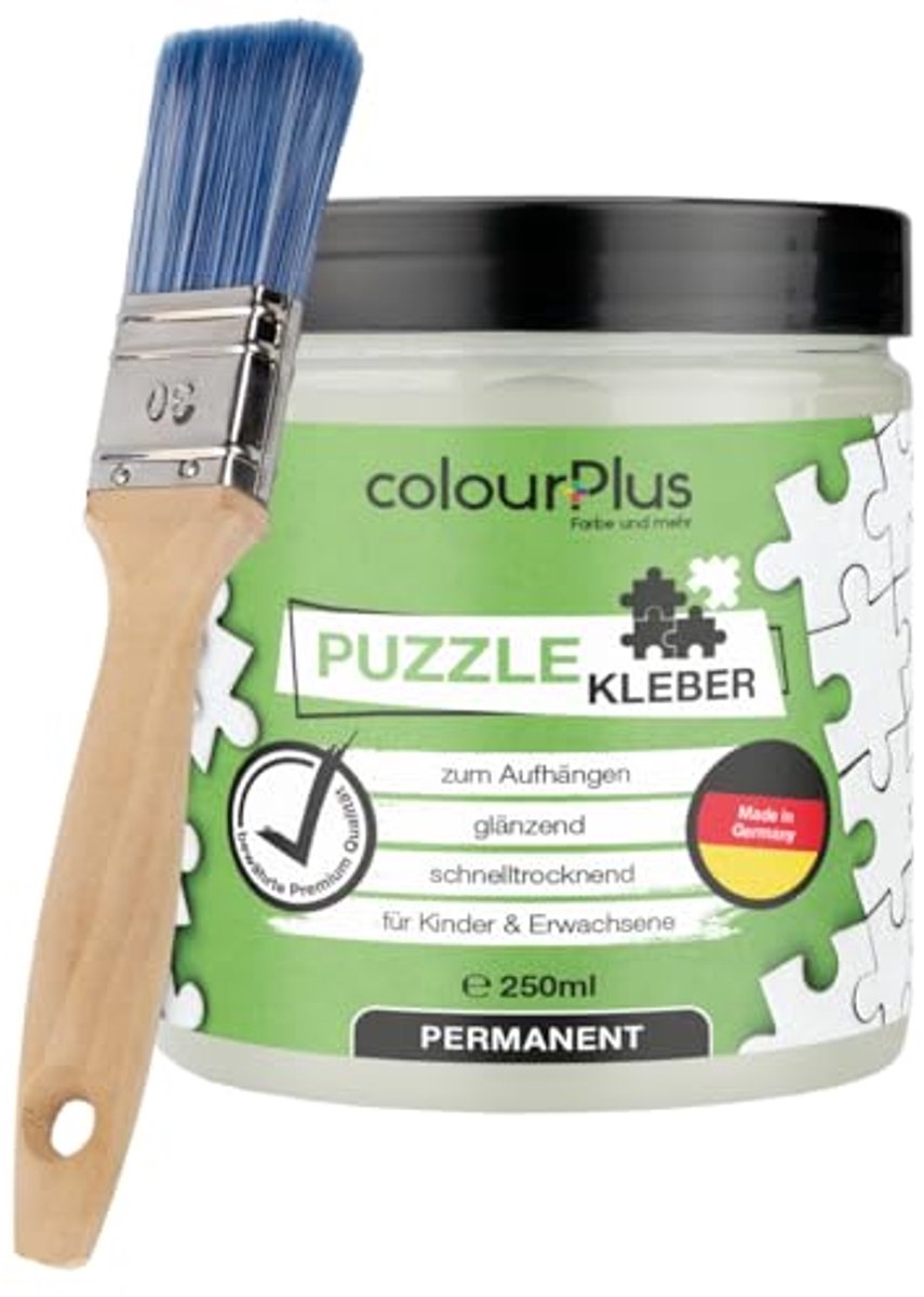 ColourPlus Farbe und mehr PU10001 - Puzzel lijm - 250 ml XL - Transparant en geurloos