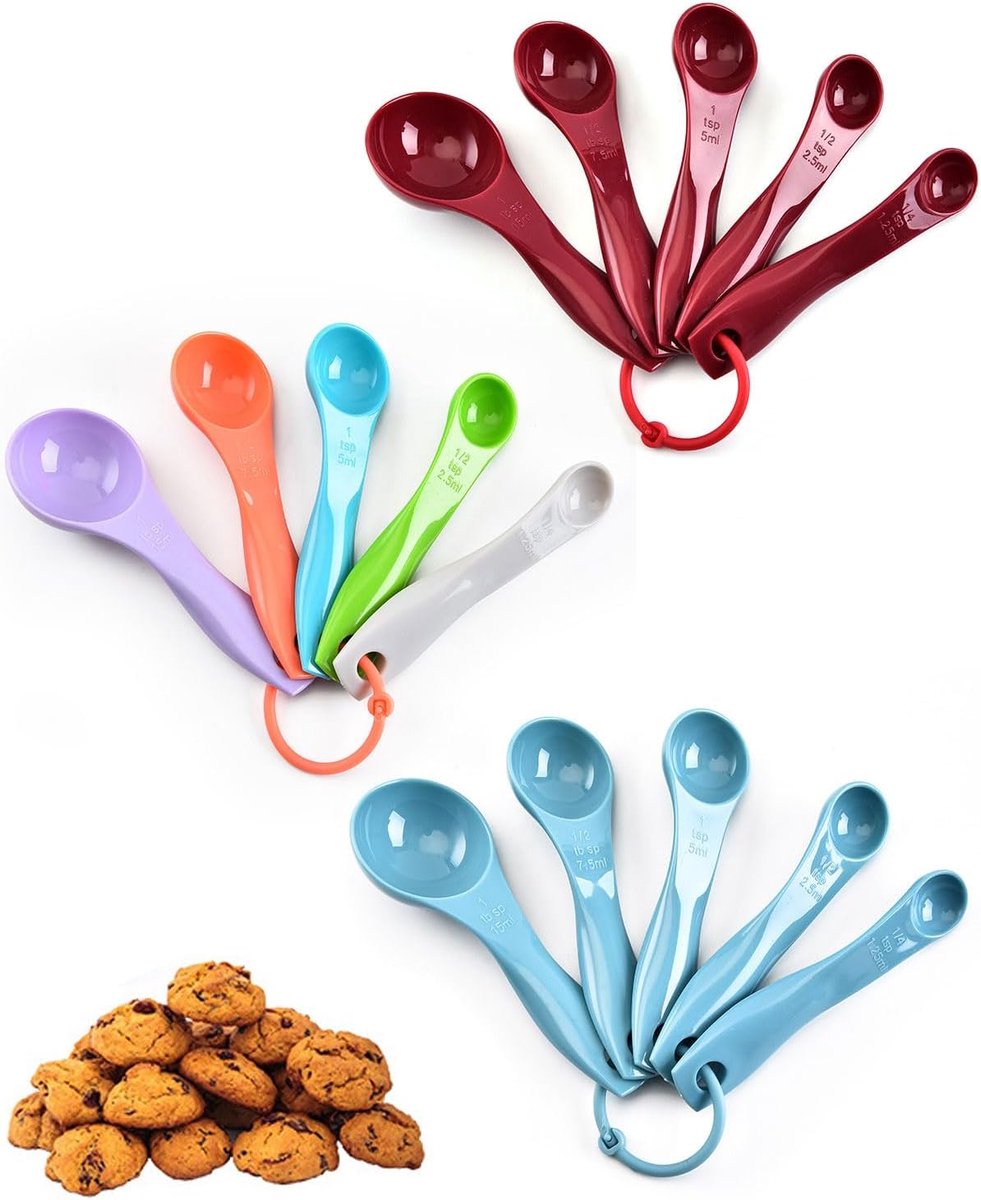 Maatlepelset, 15 maatlepels, kooklepels, eetlepels, maatlepel, sausextractor, geschikt voor koken in keuken, eetkamer