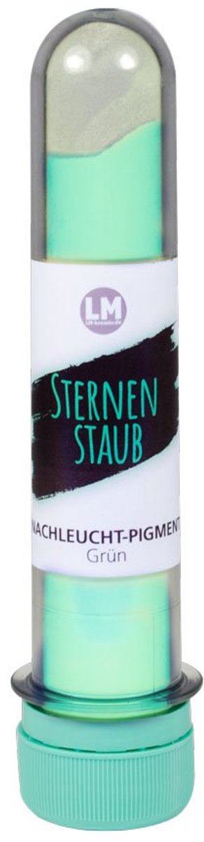 Laurenz & Morgan LM Sternenstaub lichtgevend pigmentpoeder - groen - 70 g - voor mengen in verf en lak